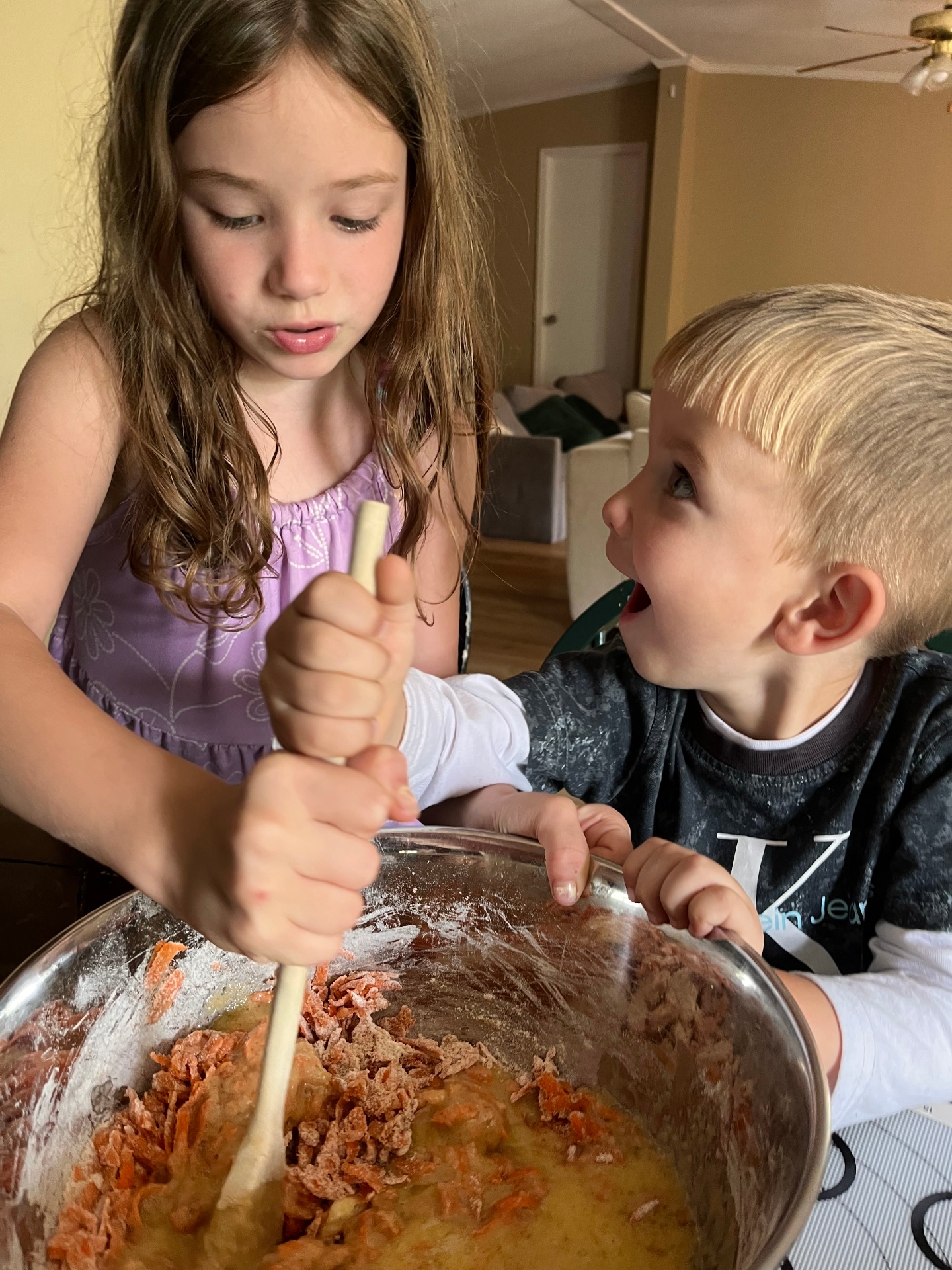 Children baking together at St. Emmelia